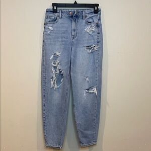 American Eagle Outfitters Distressed Light Blue Boyfriend Jeans